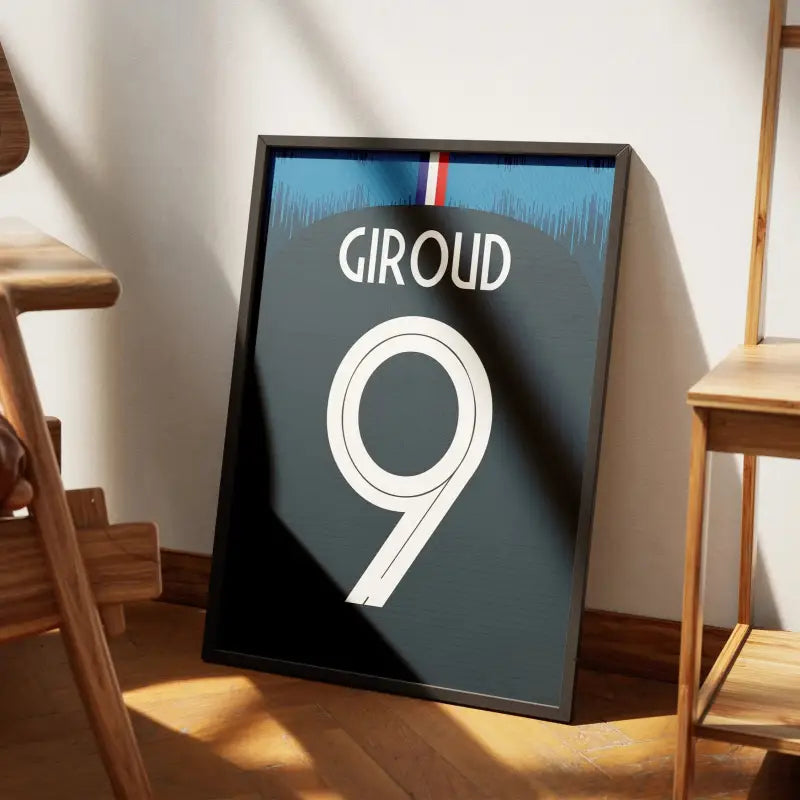 Cadre France Domicile Coupe du Monde 2018 – Affiche encadrée personnalisée - Cadre Perso