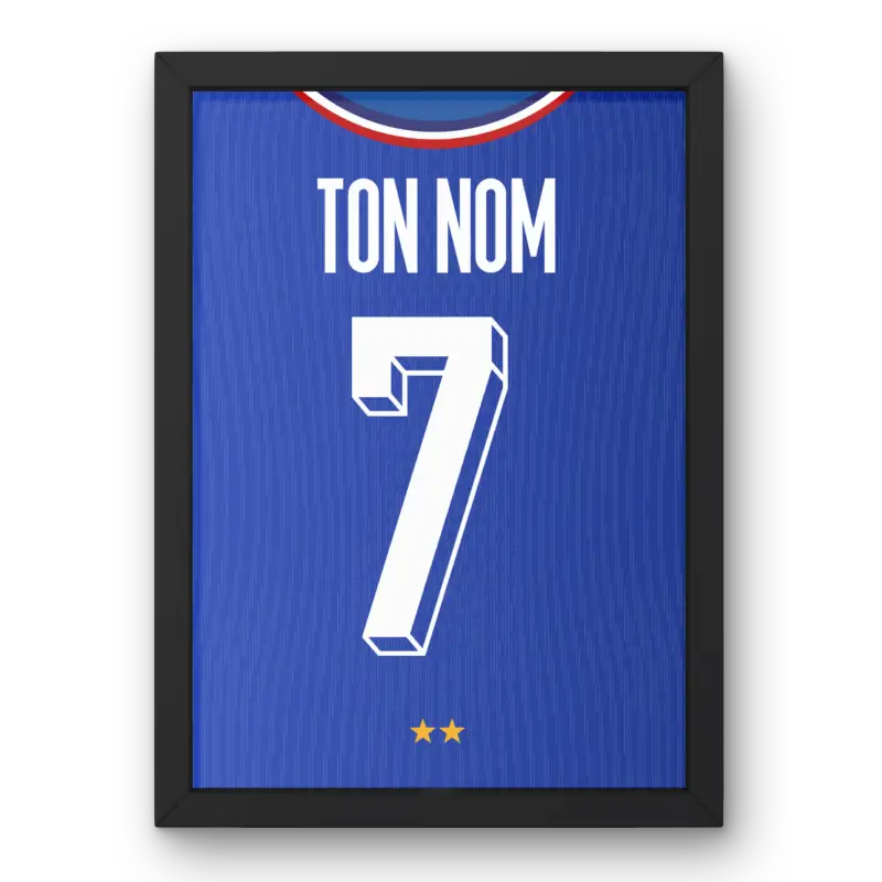 Cadre France Domicile Euro 2024 – Affiche encadrée personnalisée - Cadre Perso