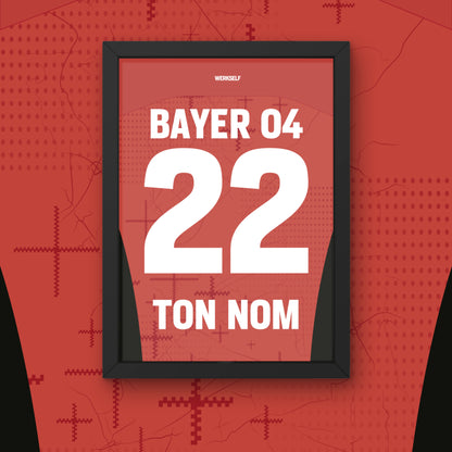 Cadre BAYER LEVERKUSEN DOMICILE 2024-25 - Cadre Perso