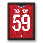 Cadre Lille LOSC Domicile 25-26 – Affiche encadrée personnalisée - Cadre Perso