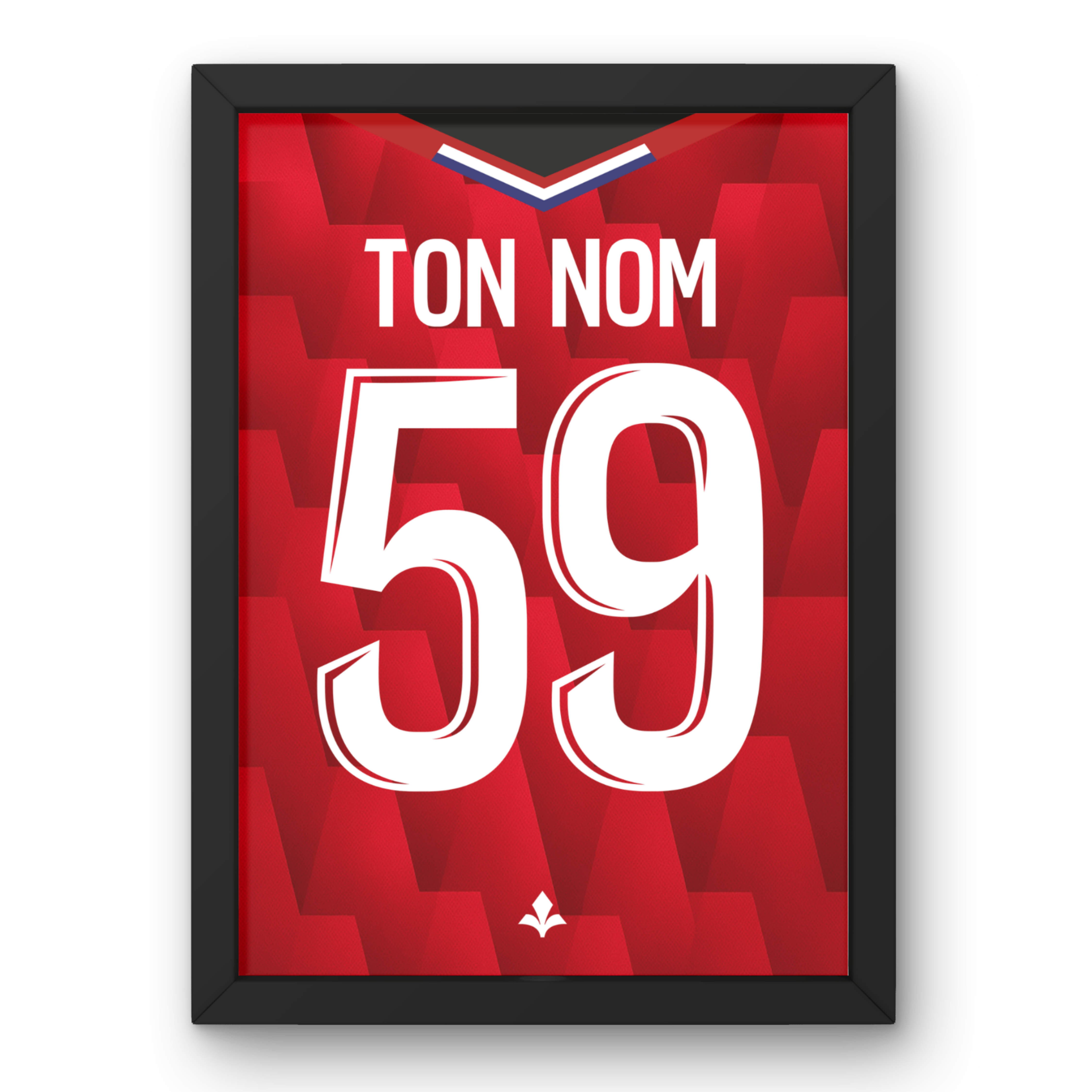 Cadre Lille LOSC Domicile 25-26 – Affiche encadrée personnalisée - Cadre Perso
