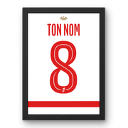 Cadre AS Monaco Domicile 25-26 – Affiche encadrée personnalisée - Cadre Perso