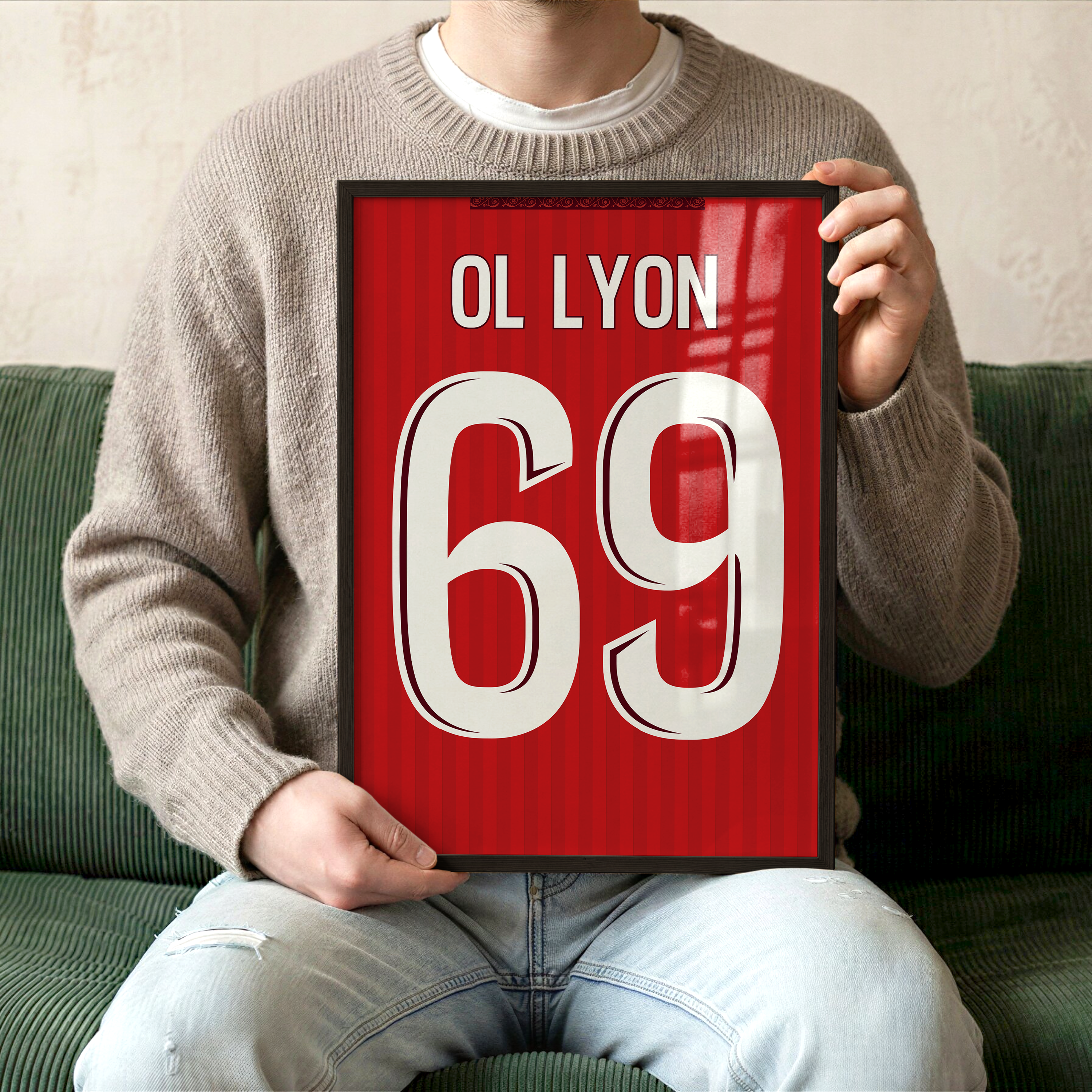Affiche Lyon Extérieur 26-27 – Affiche encadrée personnalisée - Cadre Perso