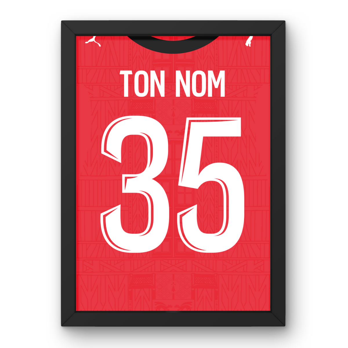 Affiche Stade Rennais Domicile 26-27 – Affiche encadrée personnalisée - Cadre Perso