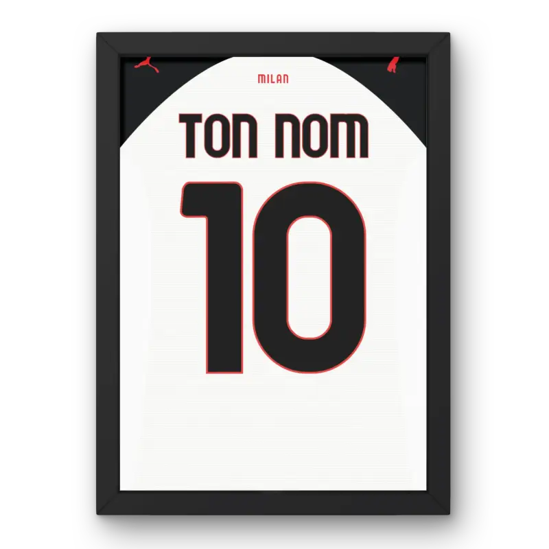 Cadre AC Milan Extérieur 25-26 – Affiche encadrée personnalisée - Cadre Perso