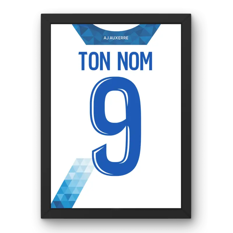 Affiche AJ Auxerre Domicile 2024-2025 – Affiche encadrée personnalisée - Cadre Perso