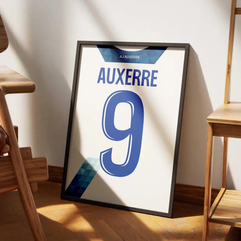 Cadre AJ Auxerre Domicile 2024-2025 – Affiche encadrée personnalisée - Cadre Perso