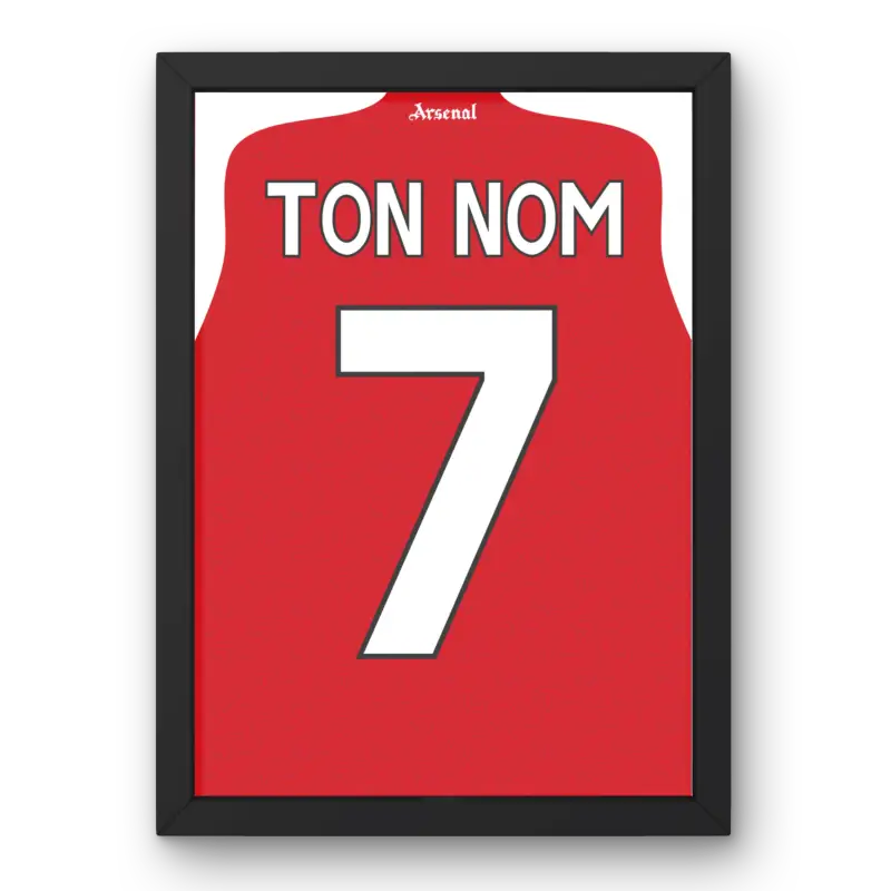 Cadre Arsenal Domicile 2025-2026 – Affiche encadrée personnalisée - Cadre Perso