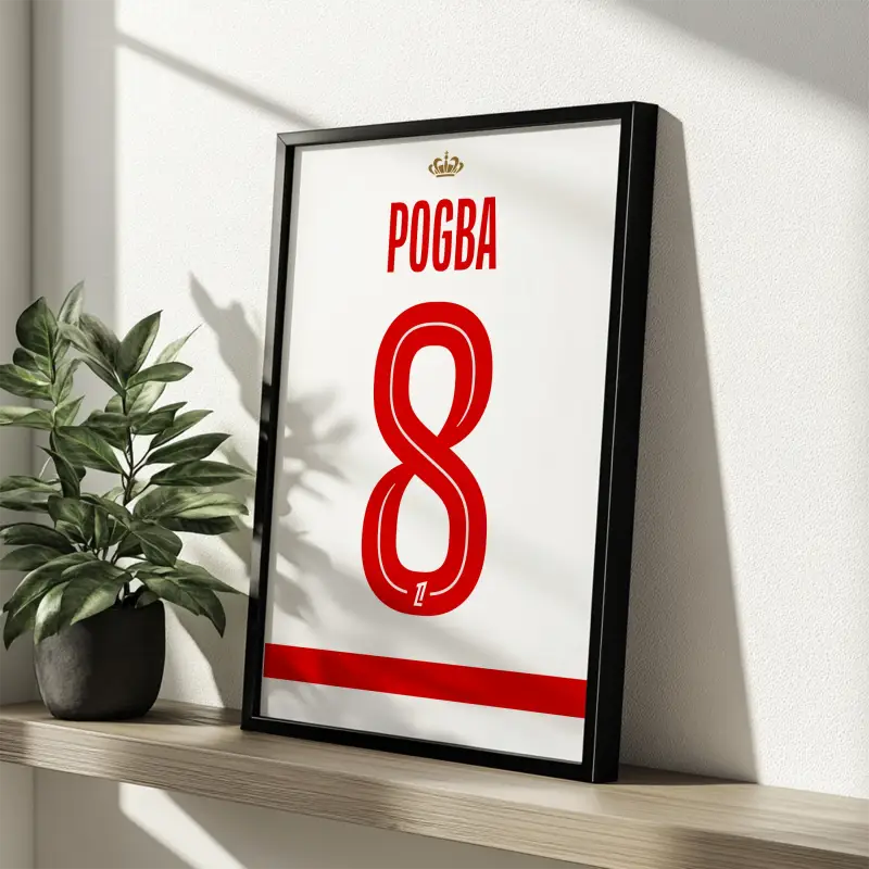 Cadre AS Monaco Domicile 25-26 – Affiche encadrée personnalisée - Cadre Perso