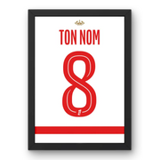 Cadre AS Monaco Domicile 25-26 – Affiche encadrée personnalisée - Cadre Perso