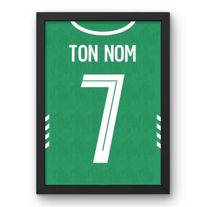 Affiche AS Saint-Étienne Domicile 25/26 – Affiche encadrée personnalisée - Cadre Perso