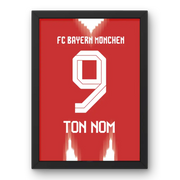 Cadre Bayern Munich Domicile 25-26 – Affiche encadrée personnalisée - Cadre Perso