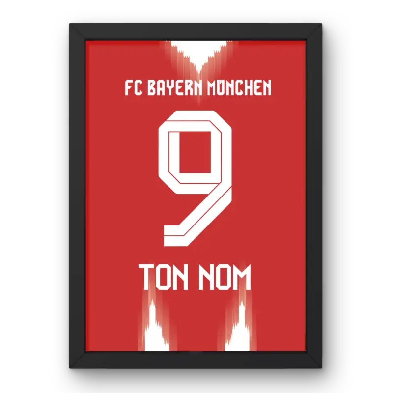 Cadre Bayern Munich Domicile 25-26 – Affiche encadrée personnalisée - Cadre Perso