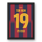 Cadre FC Barcelone Domicile 25-26 – Affiche encadrée personnalisée - Cadre Perso