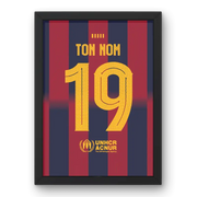 Affiche FC Barcelone Domicile 25-26 – Affiche encadrée personnalisée - Cadre Perso