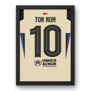 Affiche FC Barcelone Extérieur 25-26 Cadre Perso