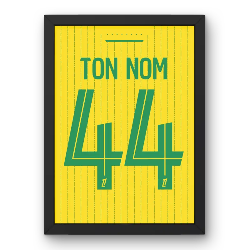 Cadre FC Nantes Domicile 25-26 – Affiche encadrée personnalisée - Cadre Perso
