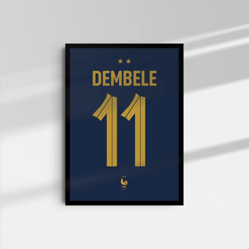 Affiche France Dembélé 11 fond blanc