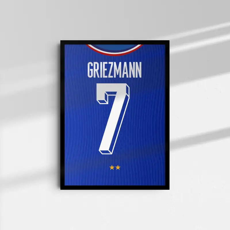 Affiche France Griezmann 7 fond blanc
