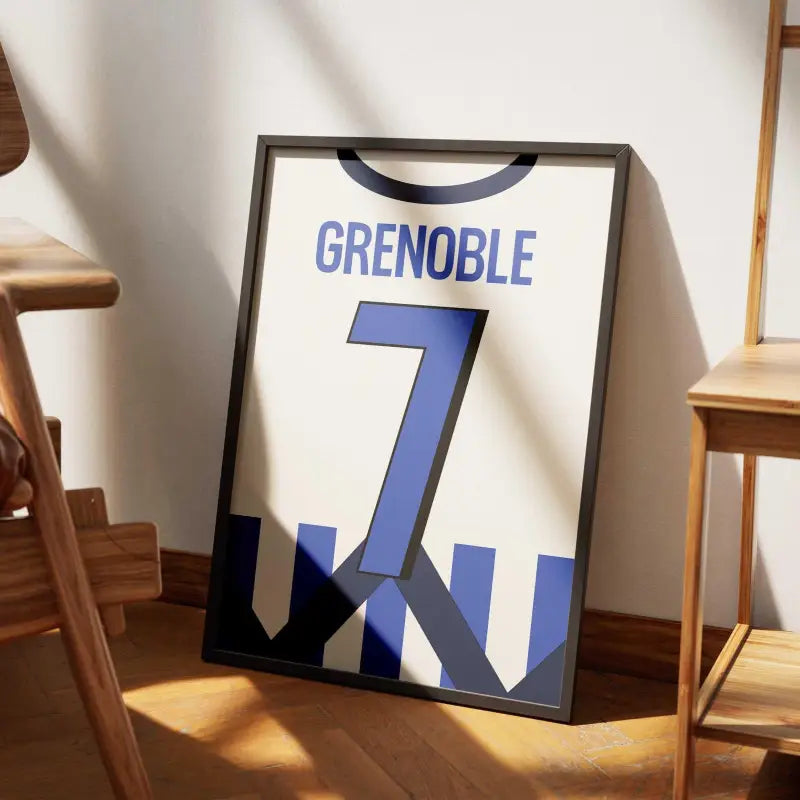 Cadre Grenoble Foot 38 Domicile 2024-2025 – Affiche encadrée personnalisée - Cadre Perso