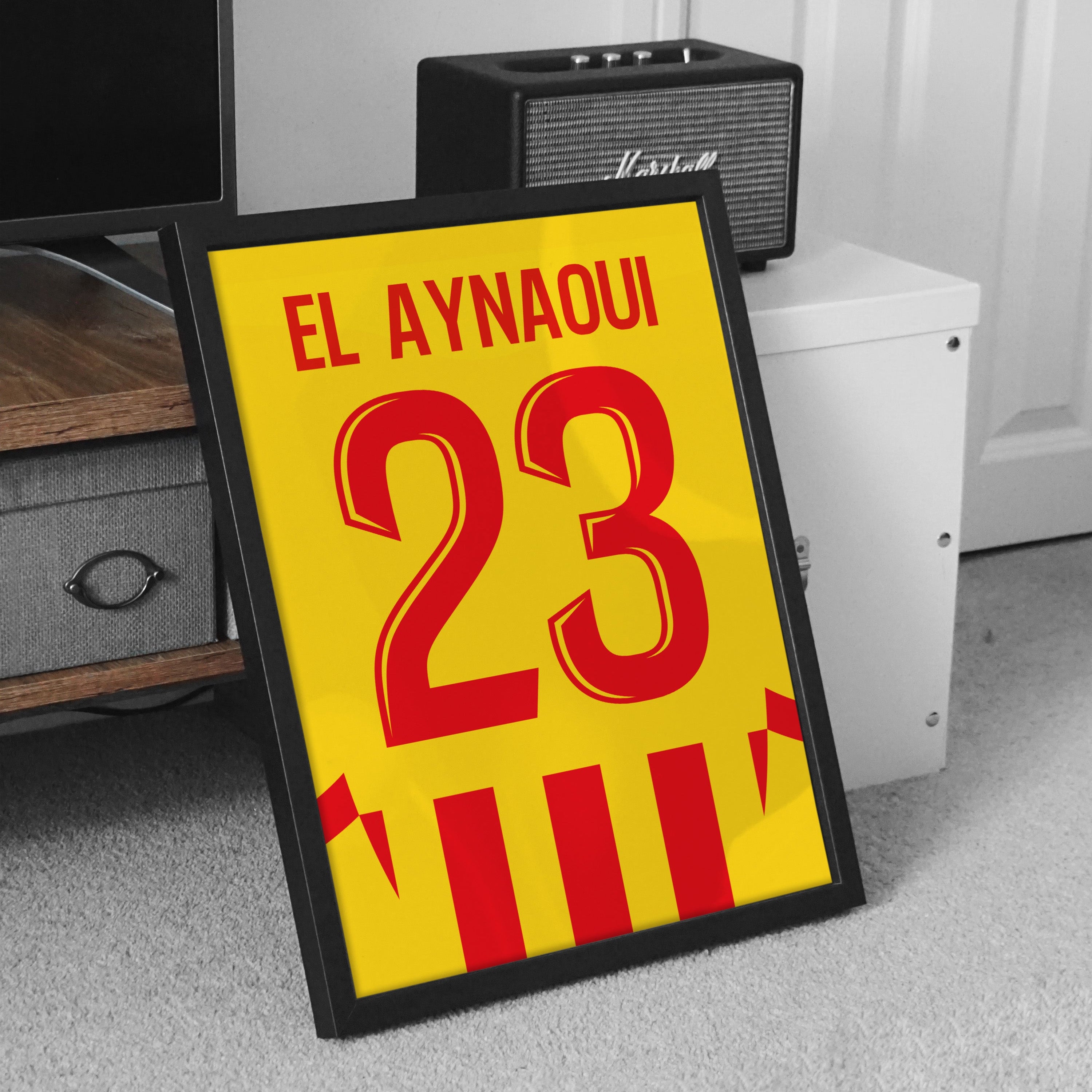 Affiche RC Lens 24-25 El Aynaoui 23 meuble TV