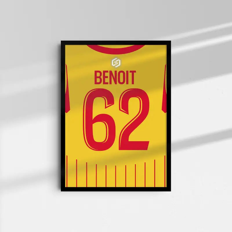 Affiche RC Lens Domicile 25-26 – Affiche encadrée personnalisée - Cadre Perso