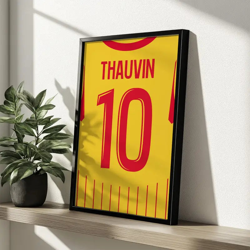 Affiche RC Lens Domicile 25-26 – Affiche encadrée personnalisée - Cadre Perso