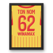 Affiche RC Lens Domicile 25-26 – Affiche encadrée personnalisée - Cadre Perso