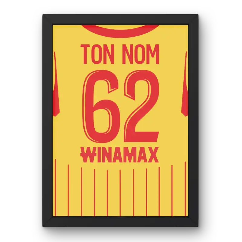 Affiche RC Lens personnalisée Ton Nom 62 vue principale