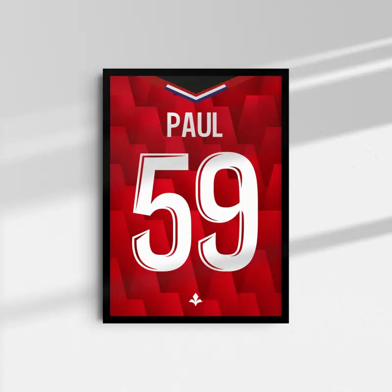 Affiche LOSC 25-26 Paul 59 fond blanc