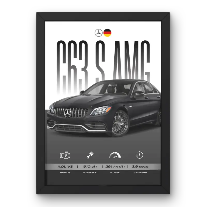 Affiche Mercedes C63 S AMG