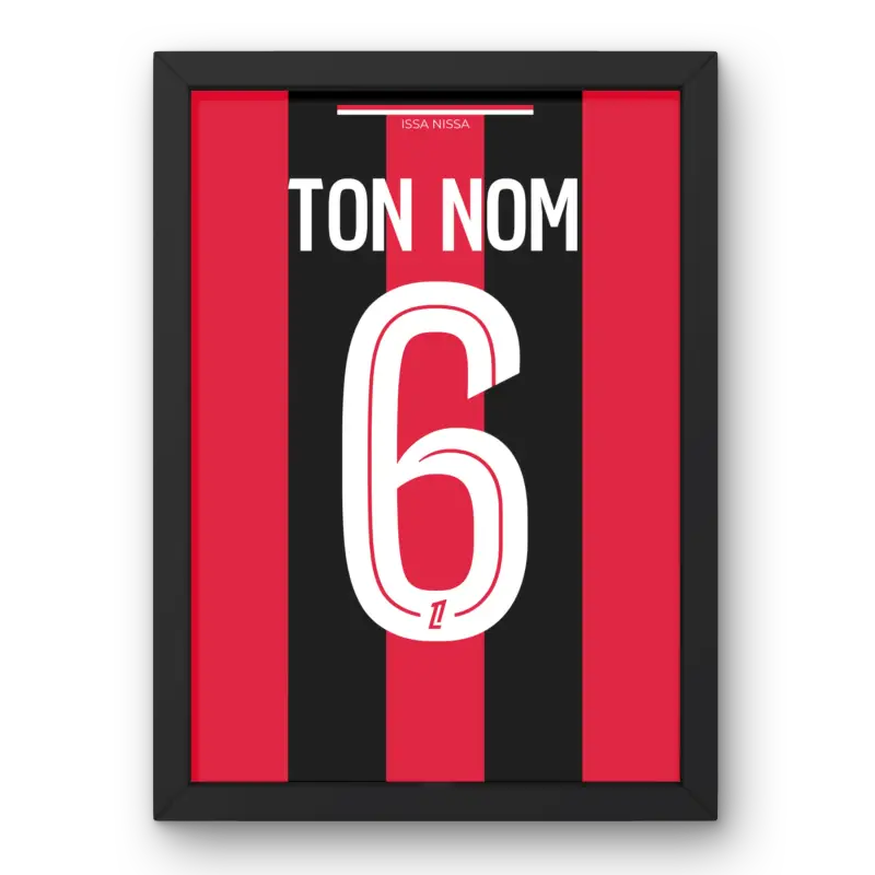 Cadre OGC Nice Domicile 25-26 – Affiche encadrée personnalisée - Cadre Perso