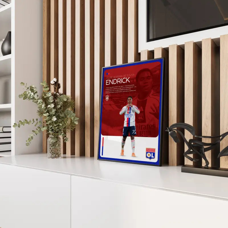 Affiche Endrick - OL – Affiche encadrée personnalisée - Cadre Perso