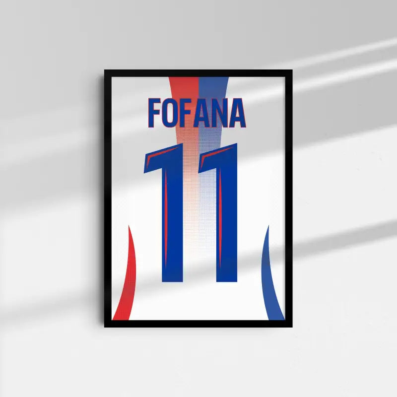 Affiche OL Fofana 11 fond blanc
