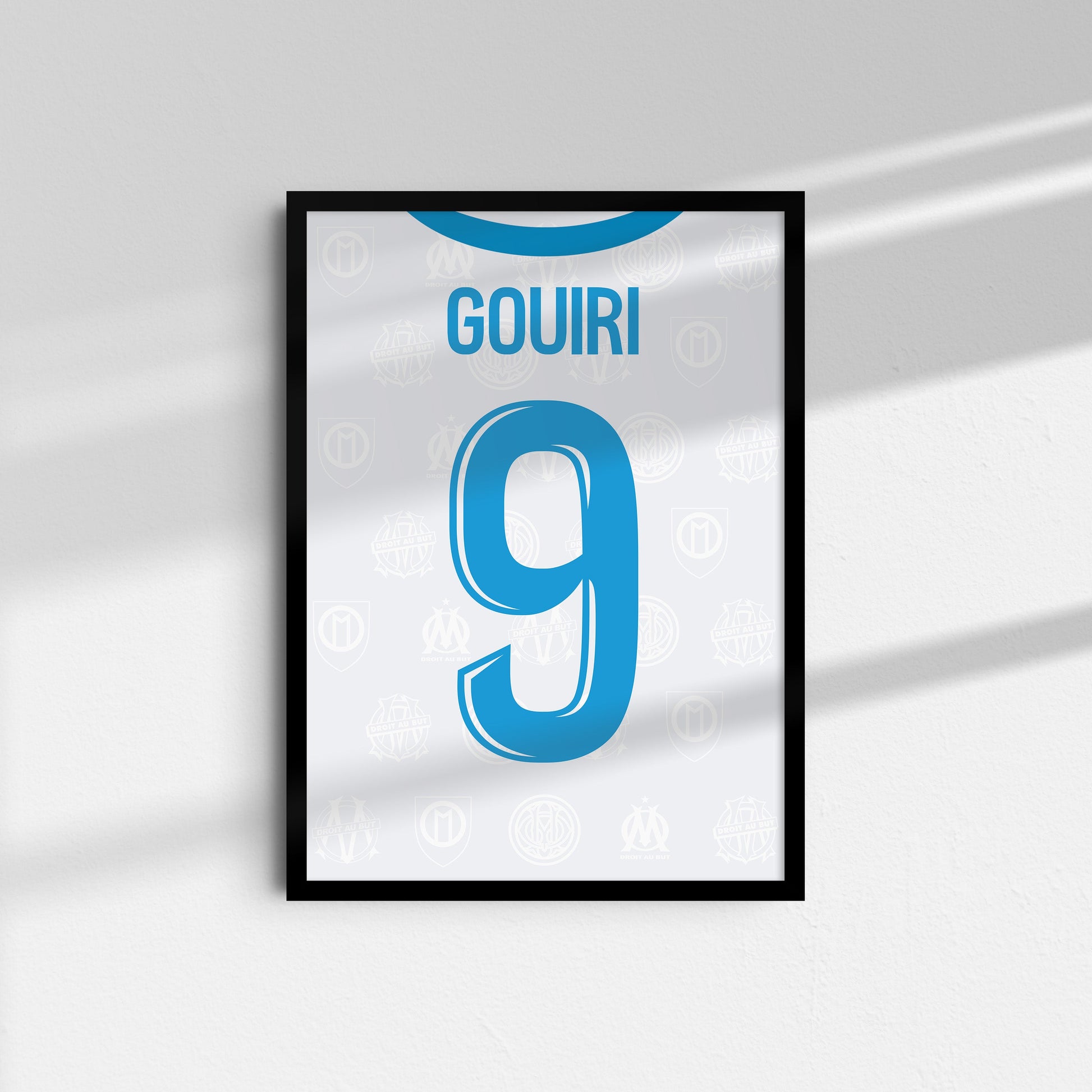 Affiche OM 25-26 Gouiri 9 fond blanc