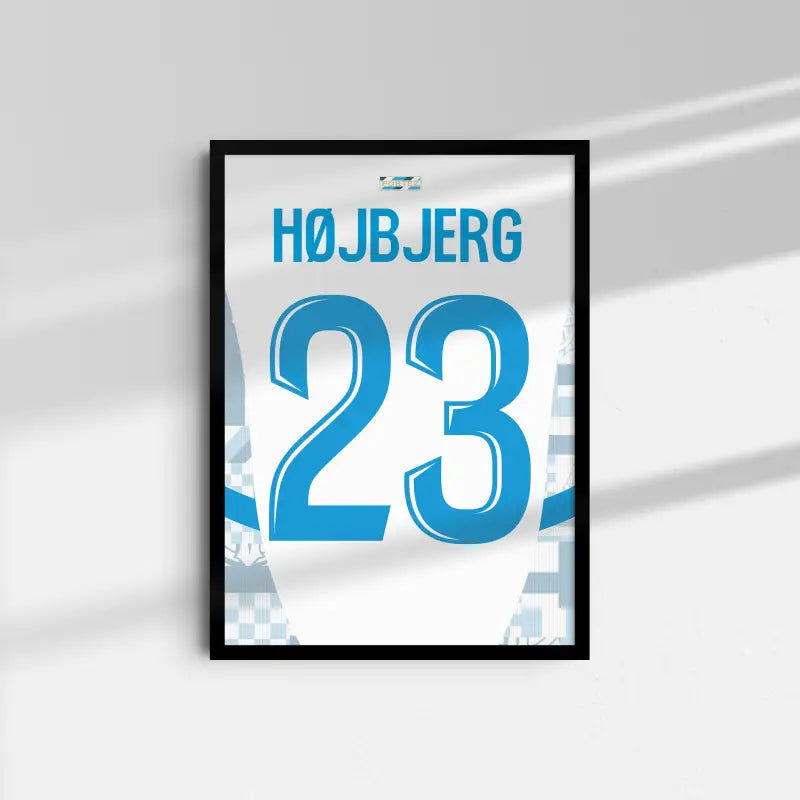 Affiche OM Hojbjerg 23 fond blanc