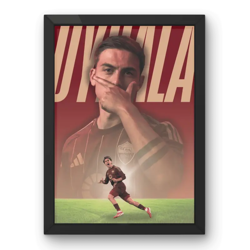 Affiche Paulo Dybala – La Joya de la Roma – Affiche encadrée personnalisée - Cadre Perso