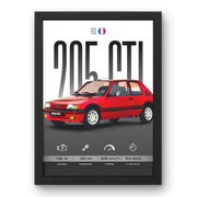 Affiche Peugeot 205 GTI
