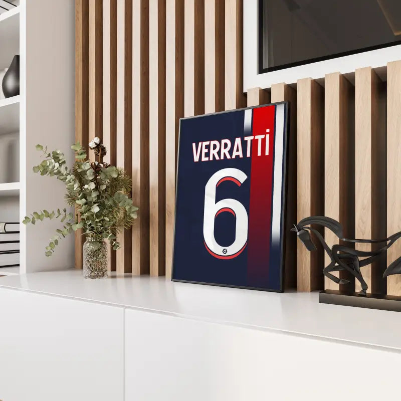 Affiche PSG 23-24 Verratti 6 panneau bois