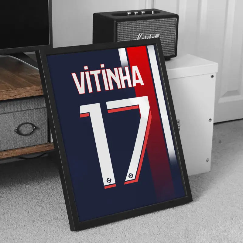 Affiche PSG 23-24 Vitinha 17 meuble TV