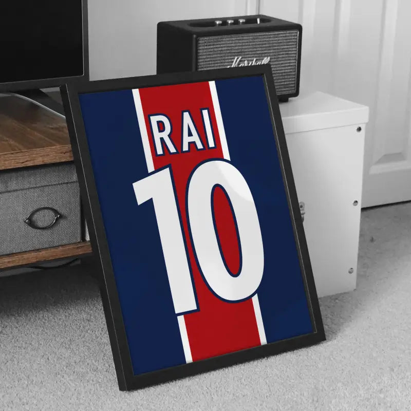 Affiche PSG 97-98 Raí 10 meuble TV