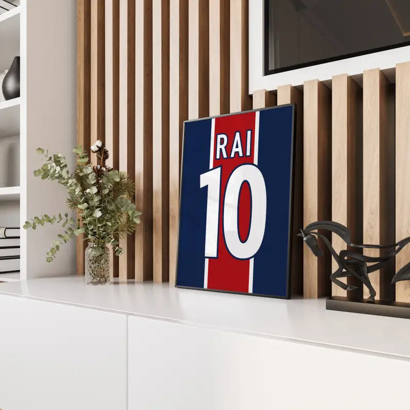 Affiche PSG 97-98 Raí 10 panneau bois
