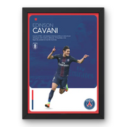 Affiche Edinson Cavani - PSG – Affiche encadrée personnalisée - Cadre Perso