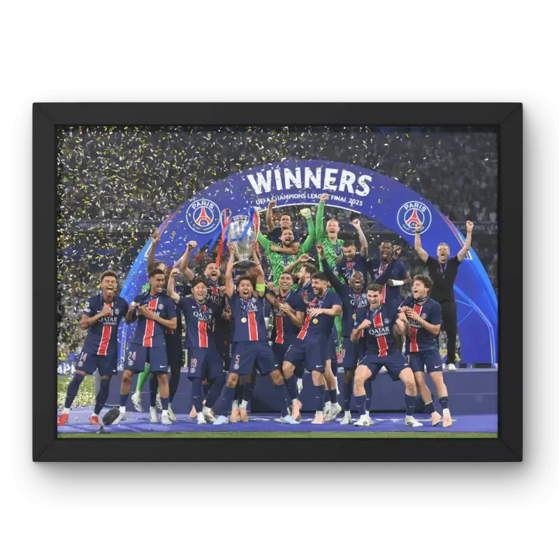 Affiche PSG Vainqueur Ligue des Champions 2025 vue principale