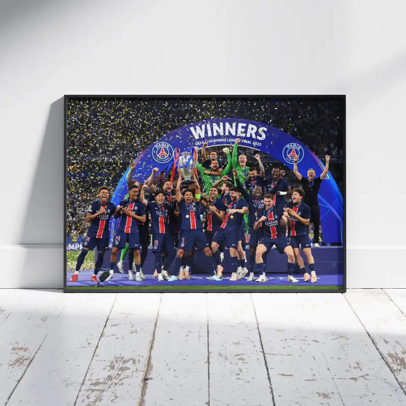 Affiche PSG Champions 2025 vue de face