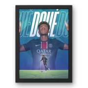 Affiche PSG Désiré Doué édition joueur vue principale