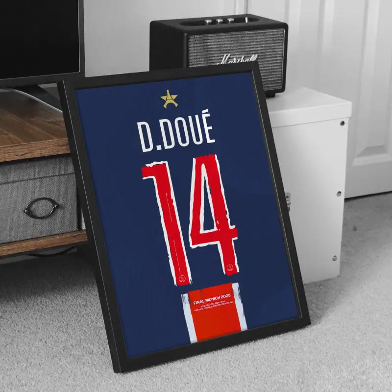 Affiche PSG Doué 14 meuble TV