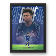 Affiche Désiré Doué - PSG – Affiche encadrée personnalisée - Cadre Perso