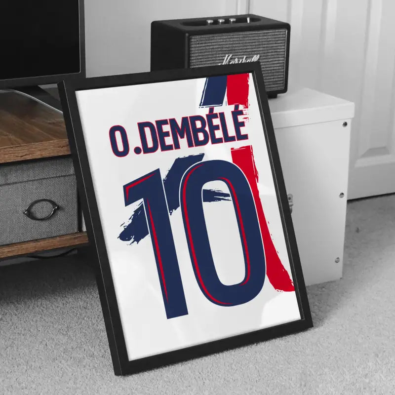 Affiche PSG EXT 24-26 Dembélé 10 meuble TV