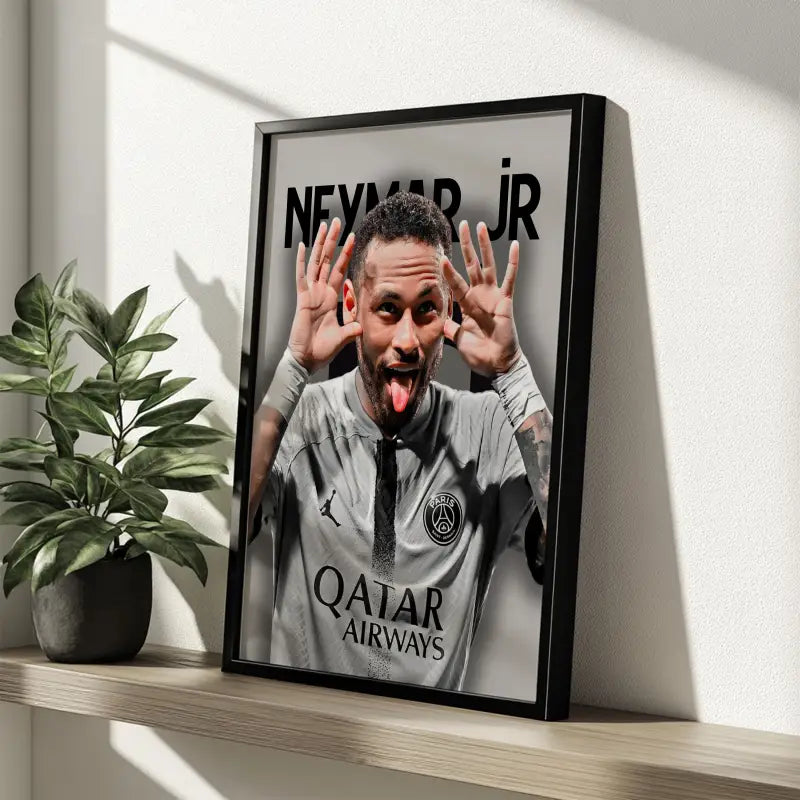 Affiche PSG Neymar photo joueur étagère